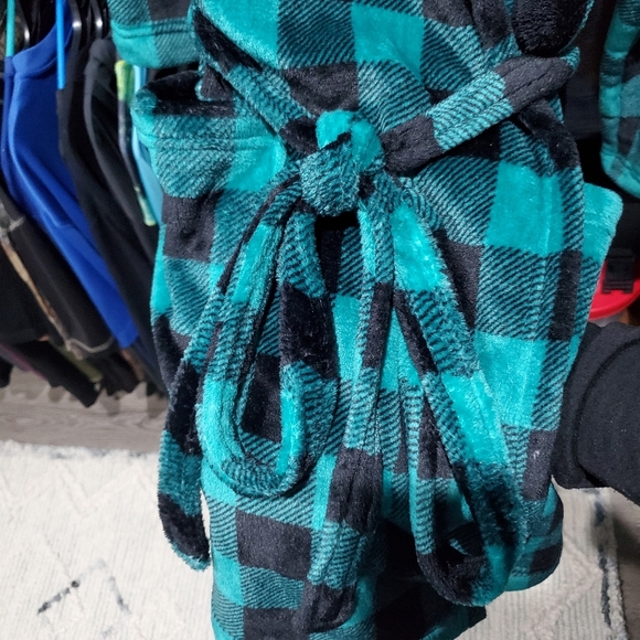 Sleep Chic Bath Robe Size XXL NWT Buffalo Check Kitten Soft 😸 ♥️ L👀K - Picture 8 of 14
